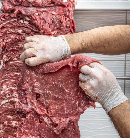 Doner Kebab Skewer With Meat Plates