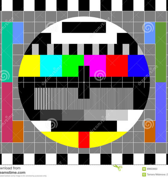Tv Test Image Card Rainbow Multi Color Bars Geometric Signals Retro Hardware S Minimal Pop Art Print Suitable 89603663