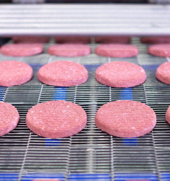 Marel’s RevoPortioner forms plant-based protein into burger patties